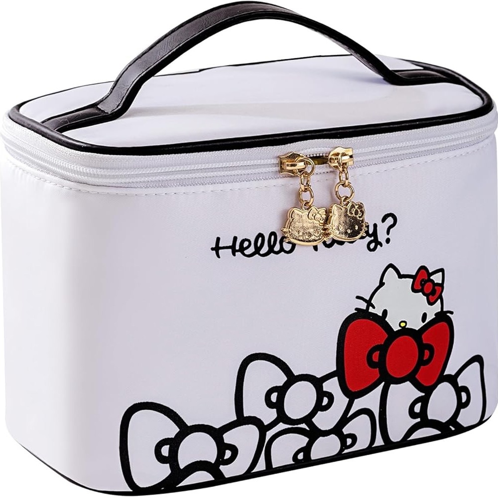 Sanrio hello kitty waterproof makeup bag with brush organizer NWT